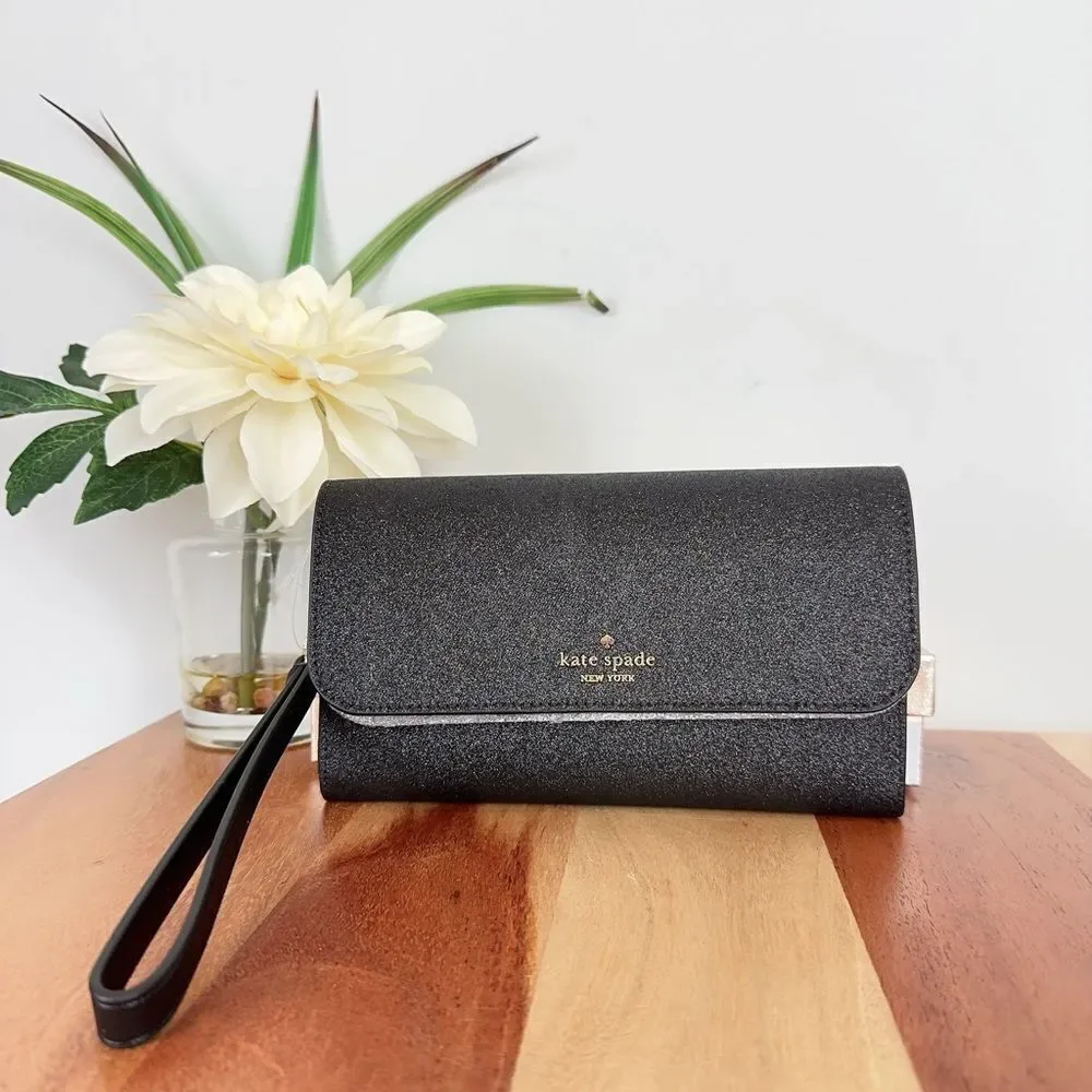 NWT Kate Spade Glimmer Boxed Medium‎ Flap Wristlet